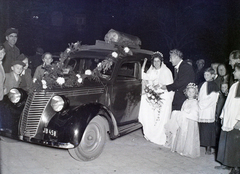 Hungary, 1948, Hámori Gyula, taxicab, Fiat-brand, number plate, gas tank, Budapest, Fortepan #104847