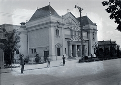 Hungary, Szolnok, Városi (később Szigligeti) Színház., 1932, Kurutz Márton, candelabra, theater, Art Nouveau architecture, Frigyes Spiegel-design, Károly Englerth-design, Fortepan #10493