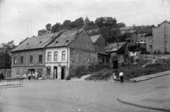 Slovakia, Bratislava, Hal tér, balra a Vödric utca, a háttérben a Vár., 1965, Kurutz Márton, Czechoslovakia, vanished building, Fortepan #10524