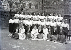 Magyarország, 1948, Hámori Gyula, Budapest, csoportkép, lányok, Fortepan #105424