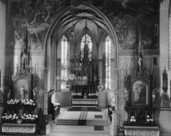 Switzerland, Rapperswil, Szent János-templom (Pfarrkirche St. Johann)., 1943, Archiv für Zeitgeschichte ETH Zürich / Agnes Hirschi, Carl Lutz, altar, church interior, Fortepan #105631