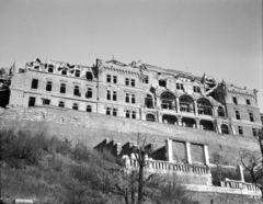 Magyarország, Budapest I., József főhercegi palota a budai Várban, a Palota útról nézve., 1949, Archiv für Zeitgeschichte ETH Zürich / Agnes Hirschi, Carl Lutz, háborús kár, Budapest, palota, Fortepan #105807