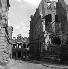 Németország, Köln, Portalsgasse, szemben a lerombolt Városháza., 1947, Archiv für Zeitgeschichte ETH Zürich / Agnes Hirschi, Carl Lutz, háborús kár, Fortepan #105814