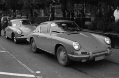 Hungary, Budapest XI., Műegyetem rakpart., 1965, Hunyady József, Porsche-brand, Budapest, number plate, Fortepan #106184