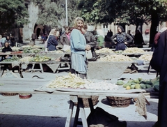 Hungary, Sopron, Kisvárkerület, piac., 1965, Hunyady József, colorful, market, Fortepan #106473