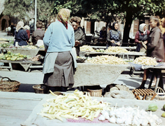 Hungary, Sopron, Kisvárkerület, piac., 1965, Hunyady József, colorful, market, Fortepan #106474