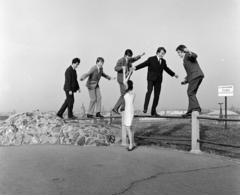 Hungary, Budapest XI., Koncz Zsuzsa énekesnő és a Metró együttes: Latzin Norbert, Brunner Győző, Sztevanovity Dusán, Sztevanovity Zorán, Bokány Ferenc., 1965, Hunyady József, feat, Budapest, Fortepan #106625