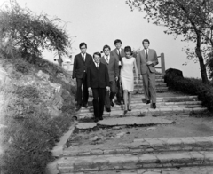 Hungary, Budapest XI., Koncz Zsuzsa énekesnő és a Metró együttes: Latzin Norbert, Sztevanovity Zorán, Bokány Ferenc, Sztevanovity Dusán, Brunner Győző., 1965, Hunyady József, Budapest, Fortepan #106628