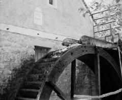 Hungary,Lake Balaton, Örvényes, vízimalom, 1963, Hunyady József, watermill, waterwheel, Fortepan #107094