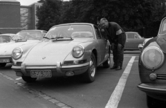 Hungary, Budapest XI., Műegyetem rakpart., 1965, Hunyady József, number plate, Porsche-brand, Budapest, Fortepan #107370