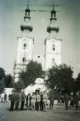 Hungary, Máriapócs, Szent Mihály-templom (kegytemplom)., 1940, Kókány Jenő, church, tableau, soldier, pilgrimage, Greek Catholic, Fortepan #107451