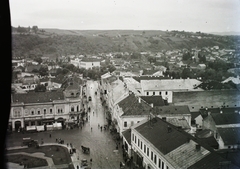 Romania,Transylvania, Dej, Fő tér a református templom tornyából nézve. A felvétel a magyar csapatok bevonulása idején készült., 1940, Kókány Jenő, Fortepan #107463