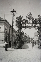 Romania,Transylvania, 1940, Kókány Jenő, crest, triumphal arc, Fortepan #107472