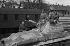 Magyarország, Sátoraljaújhely, vasútállomás., 1939, Kókány Jenő, harckocsi, Panzerkampfwagen 35(t), Fortepan #107680