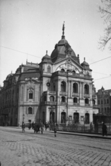 Szlovákia, Kassa, Fő tér (Hlavné namestie), Állami Színház., 1939, Kókány Jenő, nemzeti színház, színház, Láng Adolf-terv, neobarokk stílus, Fortepan #107694