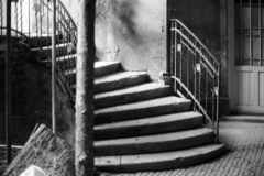 1985, Makovecz Benjamin, stairs, Fortepan #108215