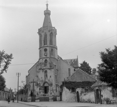 Magyarország, Sopron, Szent Mihály (Kellner Sándor) utca, Szent Mihály-templom., 1951, Gyöngyi, katolikus, templom, Fortepan #10945