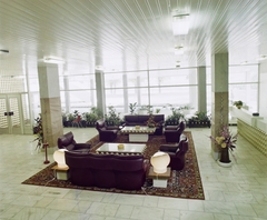 Magyarország, Pécs, Hotel Pannónia, hall., 1976, Bauer Sándor, színes, szálloda, fotel, Fortepan #110796