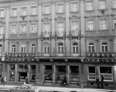 Magyarország, Sopron, Várkerület (Lenin körút) 75., Pannónia szálló., 1973, Bauer Sándor, neon felirat, Fortepan #110852