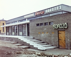 Magyarország, Veszprém, Dózsa György tér, Dózsa étterem., 1970, Bauer Sándor, színes, neon felirat, Fortepan #110891