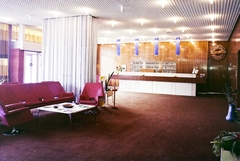 Hungary, Székesfehérvár, Hotel Alba Regia, hall, recepció., 1972, Bauer Sándor, colorful, hotel, Fortepan #110943