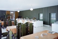 Hungary, Szombathely, Bartók Béla körút 39., Hotel Claudius, étterem., 1972, Bauer Sándor, colorful, hotel, restaurant, Fortepan #110955