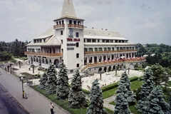 Hungary, untitled, Budapest XII., Rege út, Vörös Csillag (egykor Golf, később Panoráma) szálloda., 1972, Bauer Sándor, colorful, hotel, neon sign, Budapest, Dezső Lauber-design, László Bereczky-design, Fortepan #111020