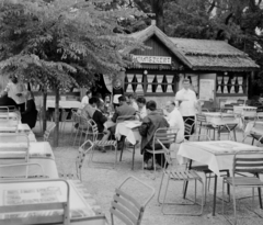 Magyarország, Balatonfüred, Zákonyi Ferenc (Széchenyi) utca 3. Halászkert vendéglő a parti út és a 71-es főút között., 1963, Bauer Sándor, Fortepan #111399