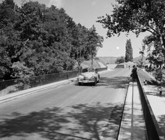 Magyarország,Balaton, Tihany, felüljáró a kikötőnél., 1961, Bauer Sándor, GAZ M20 Pobjeda, rendszám, Fortepan #111996