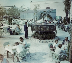 Magyarország, Budapest X., Albertirsai úti vásár területe, Országos Mezőgazdasági Kiállítás és Vásár., 1958, Bauer Sándor, színes, kerthelyiség, Budapest, Fortepan #112089