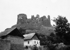 Magyarország,Szlovákia, Salgótarján, Somoskő (ekkor önálló, ma a város része), vár., 1937, Gyöngyi, rom, várrom, Fortepan #11254