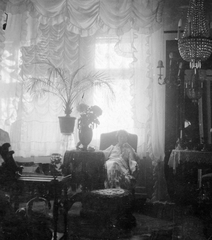 1920, Fortepan, saloon, furniture, interior, chandelier, woman, Fortepan #11355