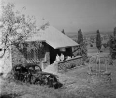 Magyarország,Balaton, Tihany, Diósi utca 28., 1961, Bauer Sándor, Skoda 1101/1102 Tudor, rendszám, Fortepan #113647