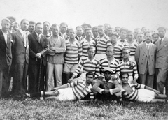 1922, Fortepan, tableau, men, soccer team, walking cane, Fortepan #11369