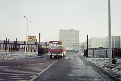 Hungary, Miskolc, Fonoda utca, Miskolci Húskombinát., 1975, Bauer Sándor, colorful, bus, Hungarian brand, Ikarus-brand, number plate, Fortepan #113779