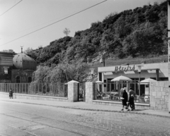 Hungary, Budapest II., Frankel Leó út 48., Malomtó Bisztró., 1962, Bauer Sándor, neon sign, Budapest, Fortepan #113897