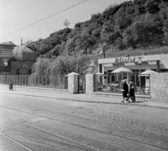 Hungary, Budapest II., Frankel Leó út 48., Malomtó Bisztró., 1962, Bauer Sándor, neon sign, Budapest, Fortepan #113910