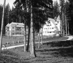 Romania,Transylvania, Borsec, jobbra az Erzsébet villa., 1941, Gyöngyi, architecture, holiday house, Fortepan #11410