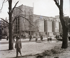 Hungary, Városmajor, Budapest XII., a Jézus Szíve-templom (Árkay Aladár és Árkay Bertalan) helyreállítása a bombatámadás után., 1943, Buzinkay Géza, church, Budapest, Aladár Árkay-design, Bertalan Árkay-design, renovation, Fortepan #114600