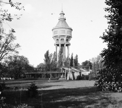 Magyarország, Margitsziget, Budapest, Víztorony., 1940, Gyöngyi, szecesszió, víztorony, Art Nouveau, Ray Vilmos Rezső-terv, Zielinski Szilárd-terv, Fortepan #11465