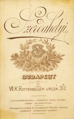 Magyarország, Budapest VII., Rottenbiller utca 30., Szerdahelyi Mór fényképész., 1909, Fortepan, műterem, fényképész, hátlap, Budapest, Fortepan #114783