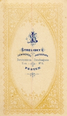 Hungary, Budapest V., Dorottya utca 11., Strelisky L. fényképész., 1900, Fortepan, studio, photographer, verso, Budapest, Fortepan #114788