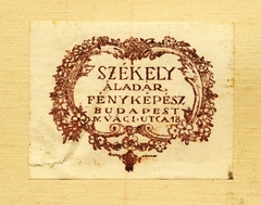 Magyarország, Budapest V., Váci utca 18., Székely Aladár fényképész., 1910, Fortepan, műterem, fényképész, hátlap, Budapest, Fortepan #114799