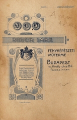 Magyarország, Budapest VI., Király utca 80., Bodor Imre fényképészeti műterme., 1913, Gabányi Erika, műterem, fényképész, hátlap, Budapest, Fortepan #114851