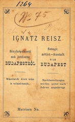 Szlovákia, Besztercebánya, Reisz Ignatz fényképészeti műterme., 1906, Gabányi Erika, műterem, fényképész, hátlap, Fortepan #114862