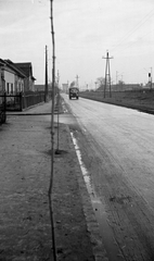 Magyarország, Budapest XV., a Rákospalotai Körvasút sor a Pestújhelyi út felé nézve, balra az Ady Endre utca torkolata., 1958, Móra András, Budapest, facsemete, Fortepan #114882