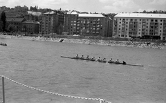 Magyarország, Budapest II., Árpád fejedelem útja a Dunáról nézve, balra a Kavics utca, jobbra a Harcsa utca torkolata., 1959, Móra András, Budapest, Fortepan #114900