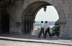 Magyarország, Halászbástya,budai Vár, Budapest I., a Schulek lépcső északi kapuja., 1960, Móra András, Budapest, színes, boltív, Fortepan #114907