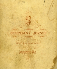 Magyarország, Budapest, Stephany József festő és fényképész., 1900, Móra András, műterem, fényképész, hátlap, Fortepan #114955