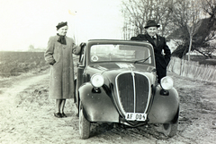 1939, Kelemen Zsuzsa, Fiat-márka, olasz gyártmány, Fiat 500 Topolino, Fortepan #115107